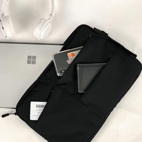 Black Oxford Laptop Sleeve 15" for Students & Professionals