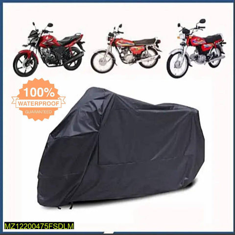 Premium Waterproof Motorcycle Cover Black 125cc 150cc