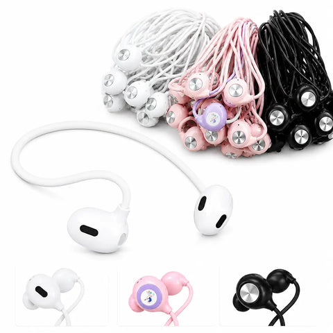 Pro Air Wireless Neckband Earphones – White | Bluetooth Neck Hanging Design