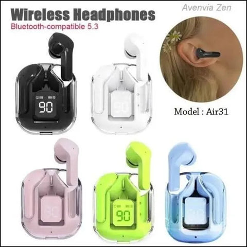 Fast Charge Earbuds Air31 Multicolor ABS Lightweight