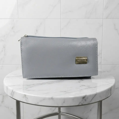 Ladies PU Leather Hand clutch Double Flap Magnetic Closure