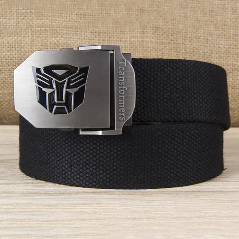 Transformers Canvas Belt for Men Casual Black