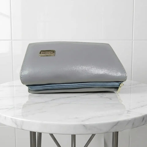 Ladies PU Leather Hand clutch Double Flap Magnetic Closure