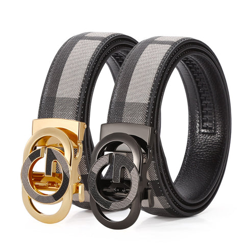 *Product Name*: Men Leather Automatic Buckle Belt Gold Black Fashion Business
