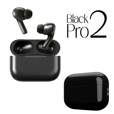 Black Pro 2 Wireless Earbuds with Charging Case