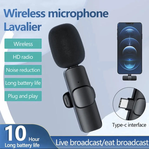 Microphone Black Long-Lasting Battery With Fast Charge 8 Microphone