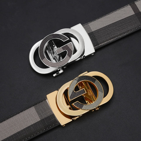 *Product Name*: Men Leather Automatic Buckle Belt Gold Black Fashion Business