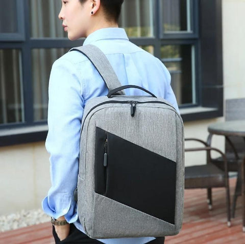 Grey Nylon Laptop Bag Set of 3