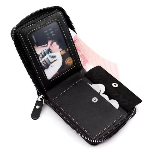 *Product Name*: Men's Leather Zip Wallet Multicolor Fashion