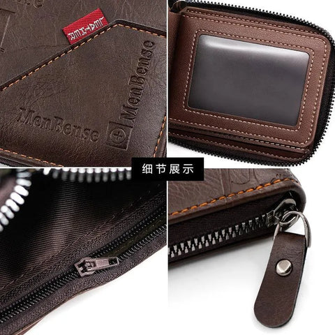 *Product Name*: Men's Leather Zip Wallet Multicolor Fashion
