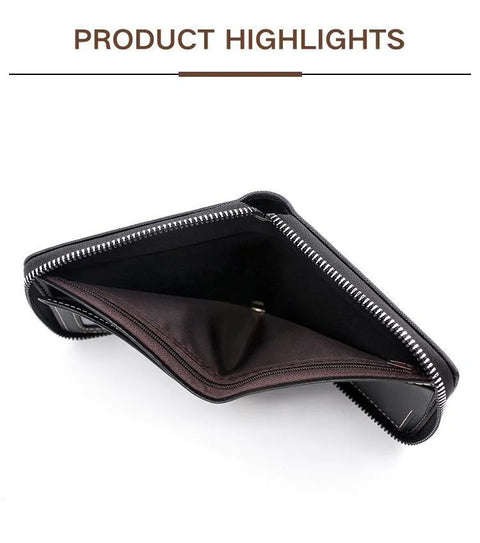 *Product Name*: Men's Leather Zip Wallet Multicolor Fashion