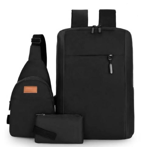 *Product Name*: Laptop Bag Set  Black Nylon 3-Piece