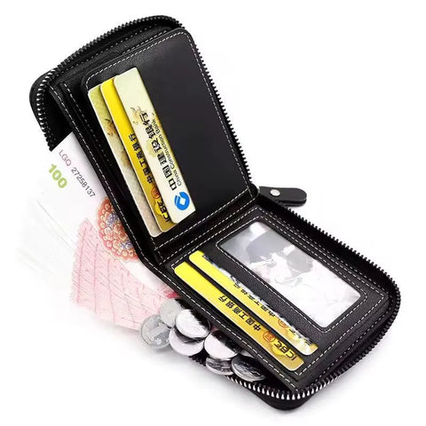 *Product Name*: Men's Leather Zip Wallet Multicolor Fashion