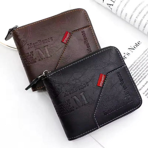 *Product Name*: Men's Leather Zip Wallet Multicolor Fashion